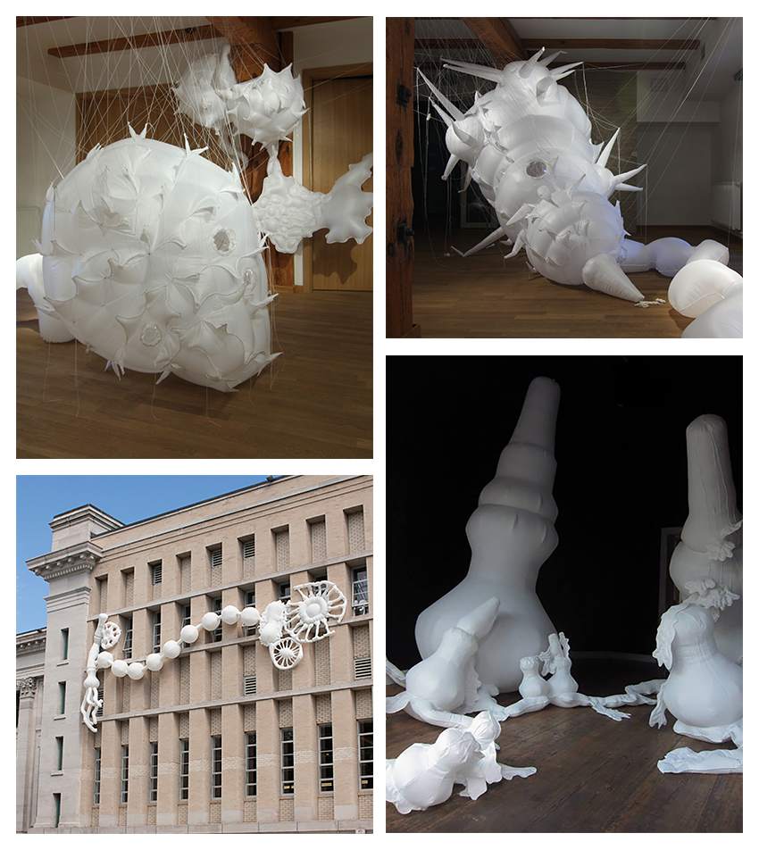 images that show four different inflatable examples from nicole banowetz